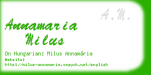 annamaria milus business card